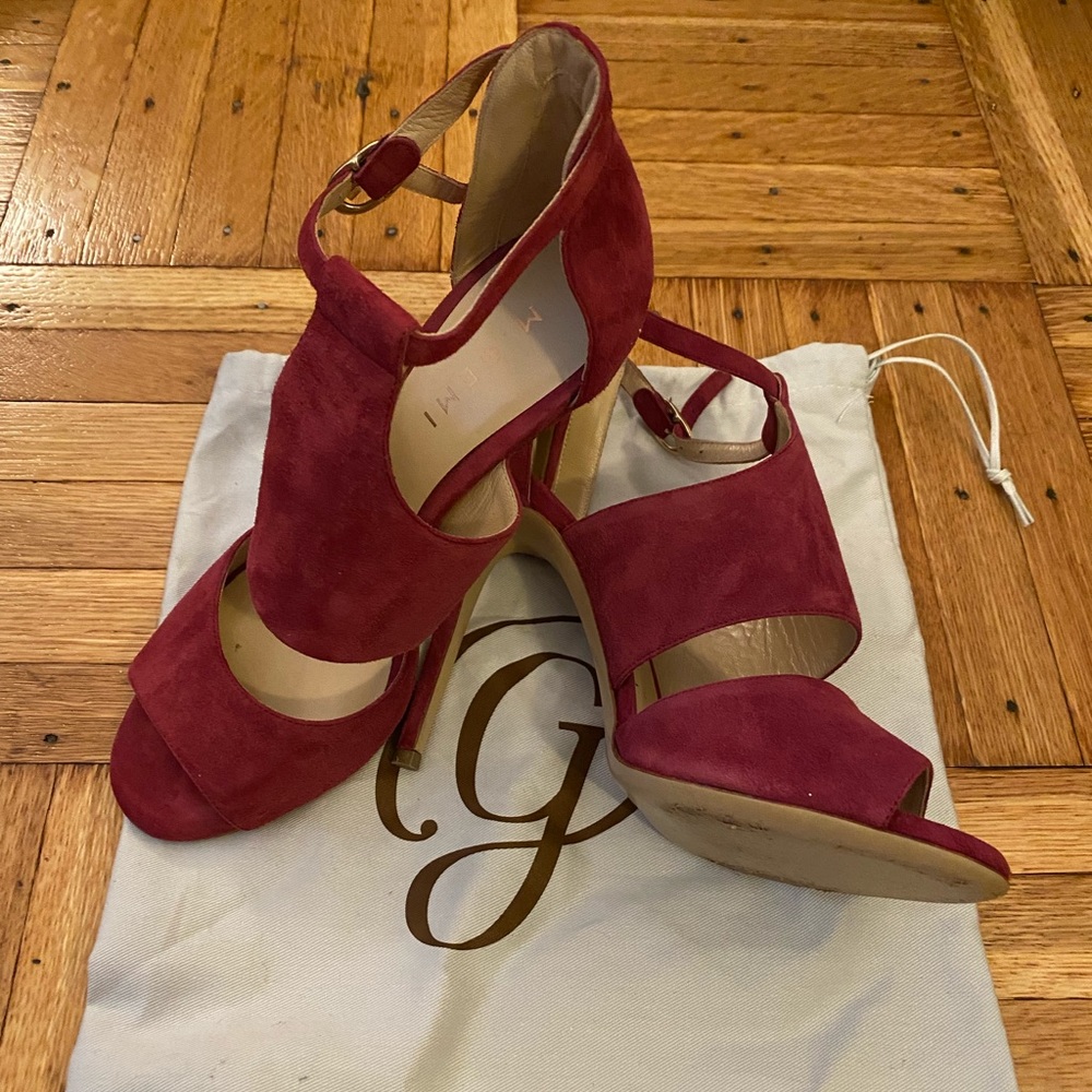M. Gemi stilettos in cranberry